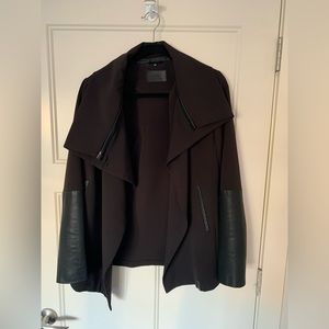 Rudsak genuine leather accent jacket. Size M, black.
